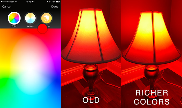 Philips Hue mit kräftigeren Farben – ein Vergleich