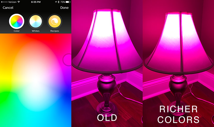 Philips Hue mit kräftigeren Farben – ein Vergleich