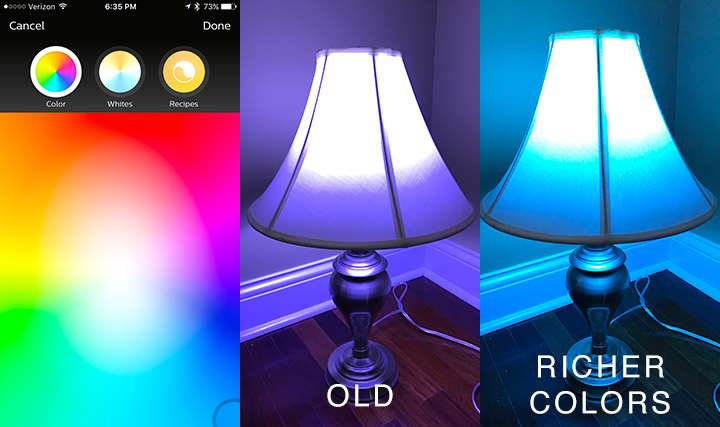 Philips Hue mit kräftigeren Farben – ein Vergleich