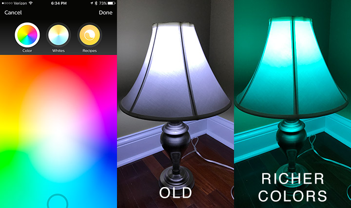Philips Hue mit kräftigeren Farben – ein Vergleich