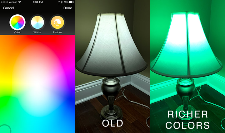 Philips Hue mit kräftigeren Farben – ein Vergleich