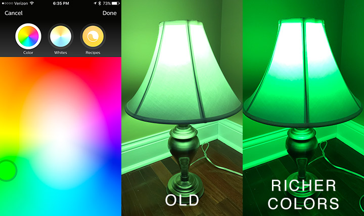 Philips Hue mit kräftigeren Farben – ein Vergleich