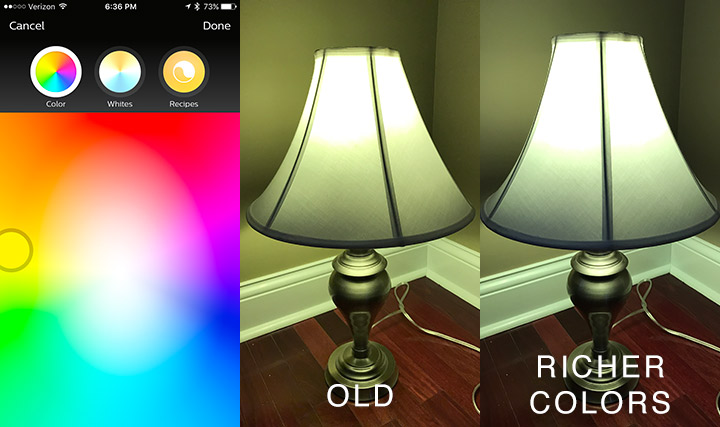 Philips Hue mit kräftigeren Farben – ein Vergleich