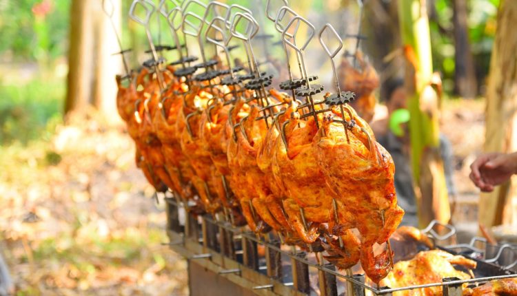 grilling, chicken, outdoors